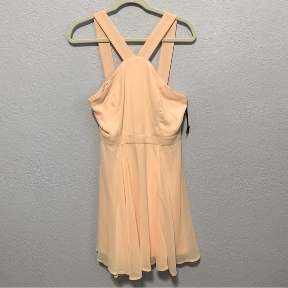 Lulu’s Forevermore Skater Lined Dress-Peach - Picture 2 of 6